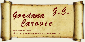 Gordana Čarović vizit kartica
